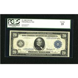Fr. 1009 $20 1914 Federal Reserve Note CGA Very