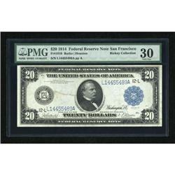Fr. 1010 $20 1914 Federal Reserve Note PMG Very