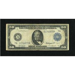 Fr. 1050 $50 1914 Federal Reserve Note Very