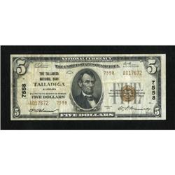 Talladega, AL - $5 1929 Ty. 2 The Talladega NB