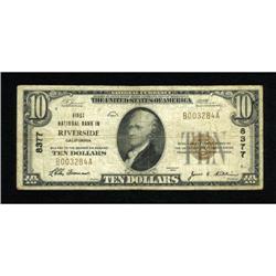 Riverside, CA - $10 1929 Ty. 1 The NB of