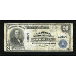 Sacramento, CA - $20 1902 Plain Back Fr. 654 The