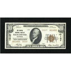 Sacramento, CA - $10 1929 Ty. 2 The Capital NB