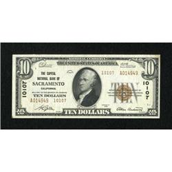 Sacramento, CA - $10 1929 Ty. 2 The Capital NB