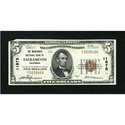Sacramento, CA - $5 1929 Ty. 1 The Merchants NB