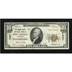 Fort Collins, CO - $10 1929 Ty. 1 The Poudre