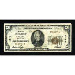 Salida, CO - $20 1929 Ty. 1 The First NB Ch. #