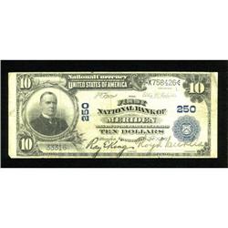 Meriden, CT - $10 1902 Plain Back Fr. 624 The