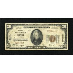 Miami, FL - $20 1929 Ty. 1 The First NB Ch. #