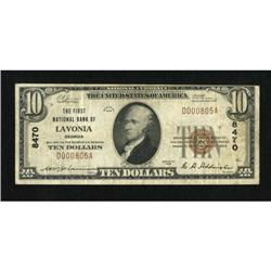 Lavonia, GA - $10 1929 Ty. 1 The Vickery NB Ch.