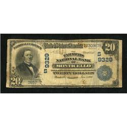 Monticello, GA - $20 1902 Plain Back Fr. 652 The