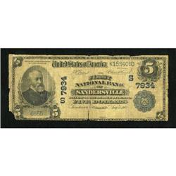 Sandersville, GA - $5 1902 Plain Back Fr. 599