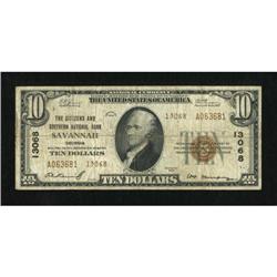 Savannah, GA - $10 1929 Ty. 2 The Citizens &