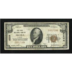 Arcola, IL - $10 1929 Ty. 1 The First NB Ch. #