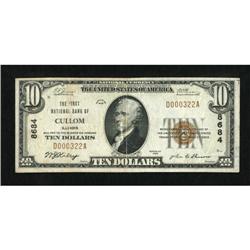 Cullom, IL - $10 1929 Ty. 1 The First NB Ch. #