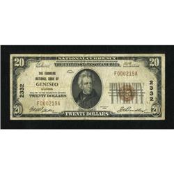 Geneseo, IL - $20 1929 Ty. 1 The Farmers NB Ch.