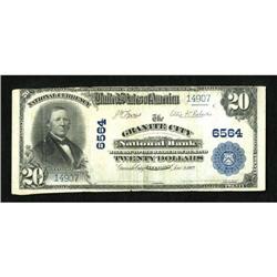 Granite City, IL - $20 1902 Plain Back Fr. 650