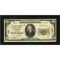Morris, IL - $20 1929 Ty. 1 The Grundy County NB