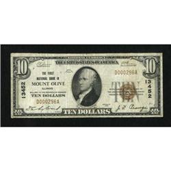 Mount Olive, IL - $10 1929 Ty. 1 The First NB
