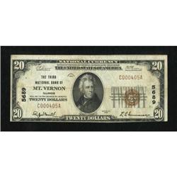 Mount Vernon, IL - $20 1929 Ty. 1 The Third NB