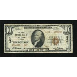 Oblong, IL - $10 1929 Ty. 2 The First NB Ch. #