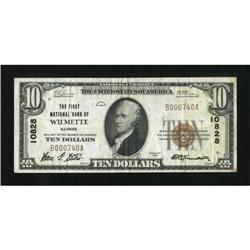 Wilmette, IL - $10 1929 Ty. 1 The First NB Ch. #