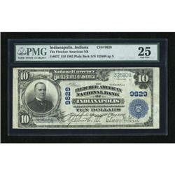 Indianapolis, IN - $10 1902 Plain Back Fr. 627