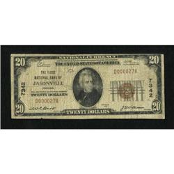 Jasonville, IN - $20 1929 Ty. 1 The First NB Ch.