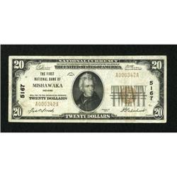 Mishawaka, IN - $20 1929 Ty. 1 The First NB Ch.