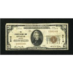 Spencer, IN - $20 1929 Ty. 1 The Spencer NB Ch.
