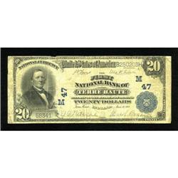 Terre Haute, IN - $20 1902 Plain Back Fr. 650