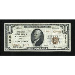 Chariton, IA - $10 1929 Ty. 2 NB & TC Ch. #