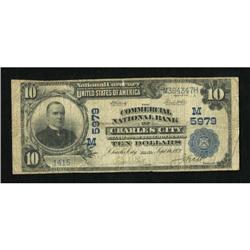 Charles City, IA - $10 1902 Plain Back Fr. 634