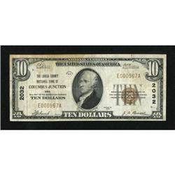 Columbus Junction, IA - $10 1929 Ty. 1 The