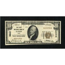 Eldon, IA - $10 1929 Ty. 1 The First NB Ch. #