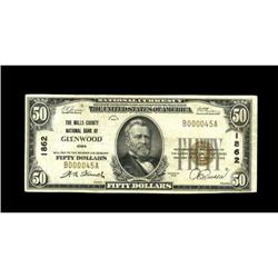 Glenwood, IA - $50 1929 Ty. 1 The Mills County