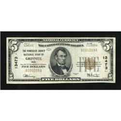 Grinnell, IA - $5 1929 Ty. 1 The Poweshiek