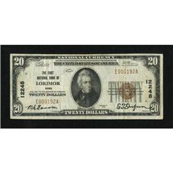 Lorimor, IA - $20 1929 Ty. 1 The First NB Ch. #