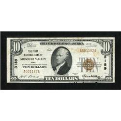 Missouri Valley, IA - $10 1929 Ty. 1 The First