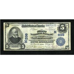 Mount Pleasant, IA - $5 1902 Plain Back Fr. 598