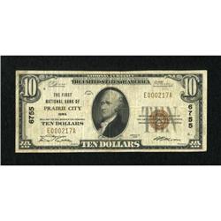 Prairie City, IA - $10 1929 Ty. 1 The First NB
