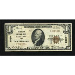 Sheldon, IA - $10 1929 Ty. 1 The Sheldon NB Ch.