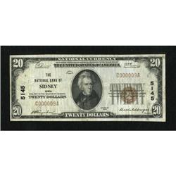 Sidney, IA - $20 1929 Ty. 1 The NB of Sidney Ch.