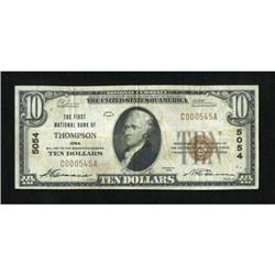Thompson, IA - $10 1929 Ty. 1 The First NB Ch. #