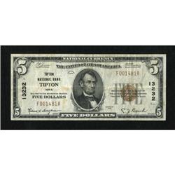 Tipton, IA - $5 1929 Ty. 1 Tipton NB Ch. # 13232