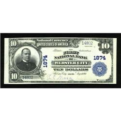 Webster City, IA - $10 1902 Plain Back Fr. 628