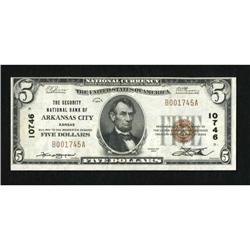 Arkansas City, KS - $5 1929 Ty. 1 The Security