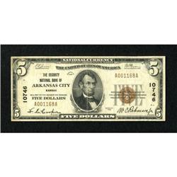 Arkansas City, KS - $5 1929 Ty. 1 The Security