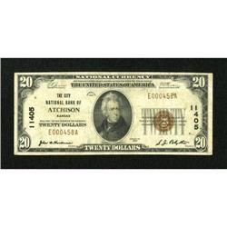 Atchison, KS - $20 1929 Ty. 1 The City NB Ch. #