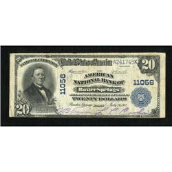 Baxter Springs, KS - $20 1902 Plain Back Fr. 658